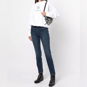 Anine Bing Jagger denim jeans deep indigo high rise